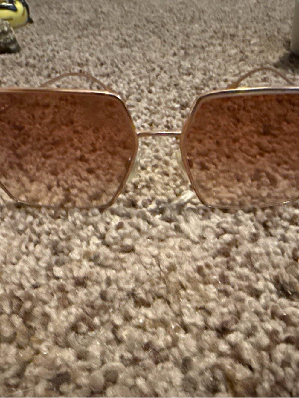 Burberry Gold Frame Sunglasses with Rose Lenses
